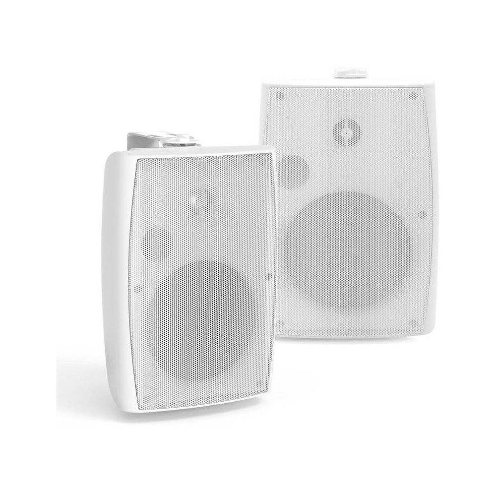 Herdio HOS-402 4in Wall Speakers 2 Pack White Waterproof Wired Indoor Outdoor